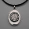 Antique Sterling Silver Locket Pendant with Leather Necklace 15.5g