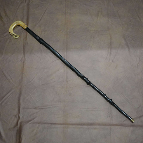 ヴィンージ ブラックシャフト スコットランド 羊飼いステッキ 杖 94cm