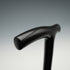 1908 British Antique Black Shaft Derby Handle Sterling Silver Decoration Lightweight Walking Stick Cane 91cm