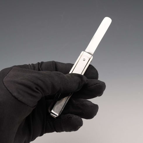 Herramienta para pipa de fumar Dunhill vintage de acero inoxidable, Reino Unido, década de 1950