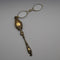Gafas plegables portátiles de plata esterlina con baño de oro (vermeil) y decoración detallada, estilo lorgnette, antigüedad estadounidense