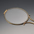 Gafas plegables portátiles de plata esterlina con baño de oro (vermeil) y decoración detallada, estilo lorgnette, antigüedad estadounidense