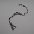 Cadena vintage de plata de ley con borla y cierre de anilla, longitud total 24 cm, 12 g