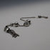Cadena vintage de plata de ley con borla y cierre de anilla, longitud total 24 cm, 12 g