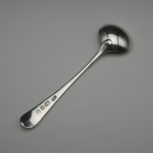 1794 Antique English Sterling Silver Salt Spoon, Old English Pattern, Solomon Hougham, 8g