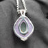 Vintage Sterling Silver Dual-Stone (Purple & Green) Pendant with Chain