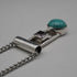 Vintage Sterling Silver Dual Stone (Turquoise & Amethyst Color) Pendant with Chain