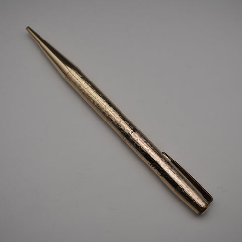 Vintage Yard-O-Led rolled gold propelling pencil, British-made, with case and instruction manual