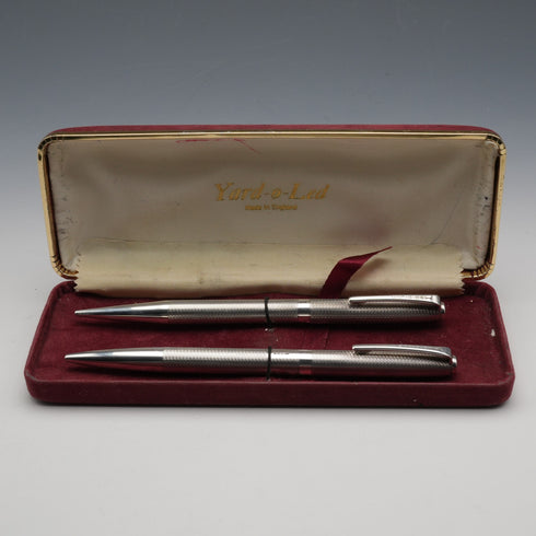 1986 UK Yard-O-Led Sterling Silver Ballpoint Pen & Propelling Pencil with Case