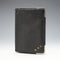 1908 British Antique Sterling Silver Ornamented Black Leather Wallet, Edward Langridge & Co.