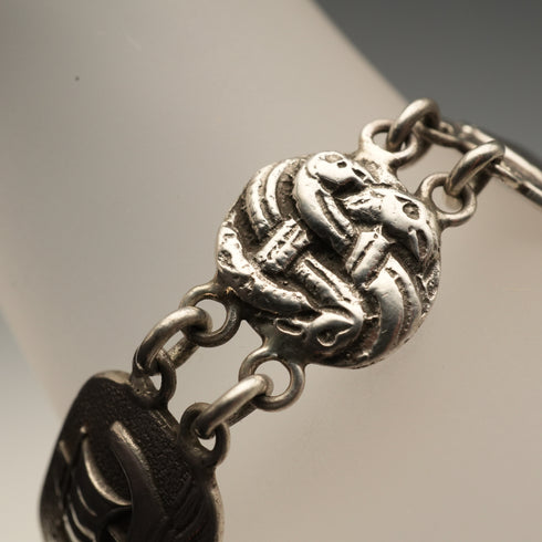 Pulsera vintage de plata de ley estilo Iona, Reino Unido 1962, 24,6 g, TM&Co