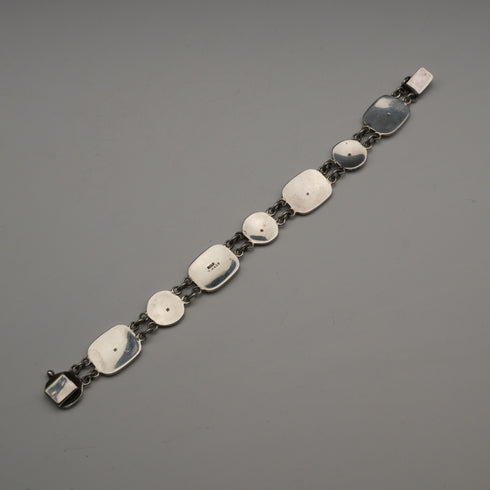 1962年 英国ヴィンテージ アイオナ・スタイル 純銀製ブレスレット 24.6g TM&Co
