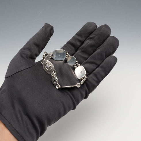 Pulsera vintage de plata de ley estilo Iona, Reino Unido 1962, 24,6 g, TM&Co