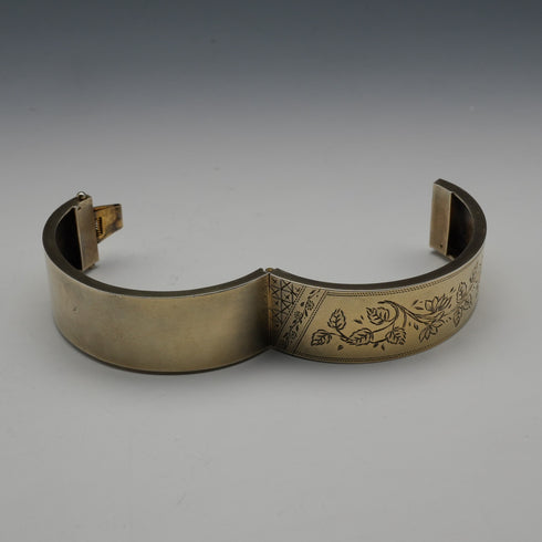 1882년 영국 앤틱 순은 도금 뱅글 24.5g John Millward Banks