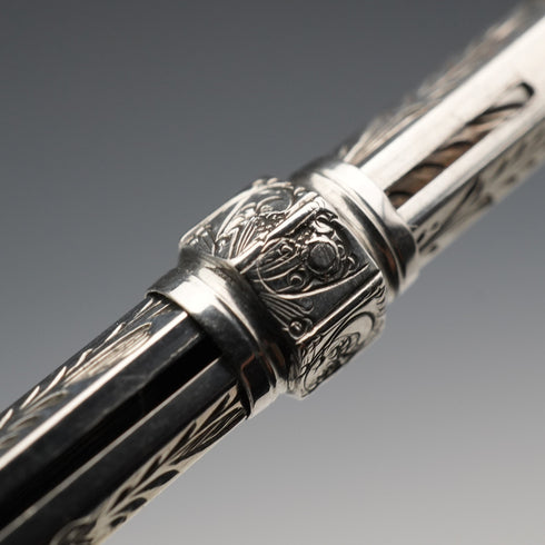 1900年頃 アンティーク 純銀製 推進式ペンシル 伸縮式 62-92mm