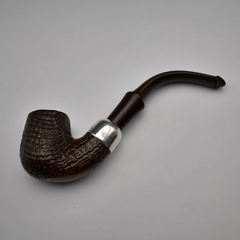 Vintage British Irish Peterson Smoking Pipe with Sterling Silver Band