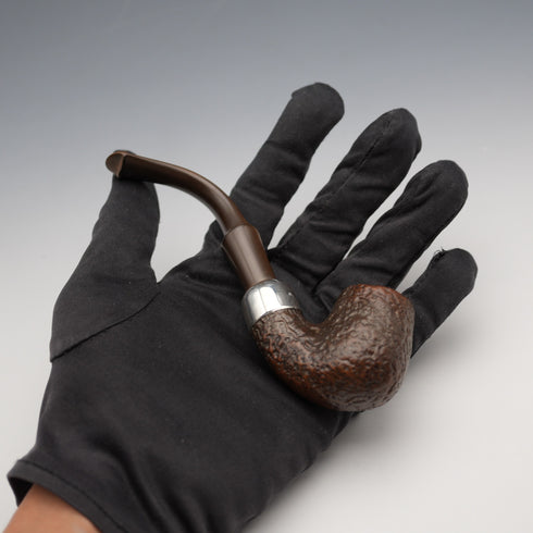 Vintage British Irish Peterson Smoking Pipe with Sterling Silver Band