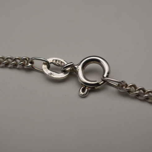 Colgante vintage de plata de ley con forma de cabeza de caballo, 10,1 g en total, con cadena de plata de ley.