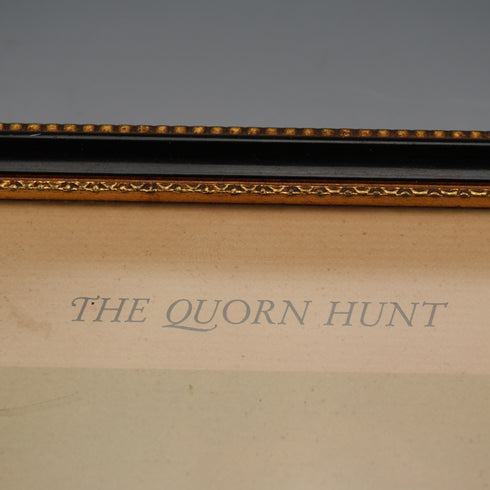 Cuadro deportivo vintage británico, grabado de Henry Alken "THE QUORN HUNT"