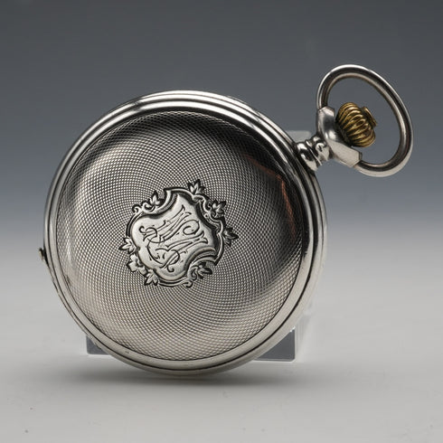 約1919年製 古董 Zenith 懷錶 900銀獵錶殼 直徑50mm 運作良好