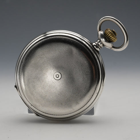 约1919年古董真力时怀表,900银猎表壳,直径50mm,运转良好