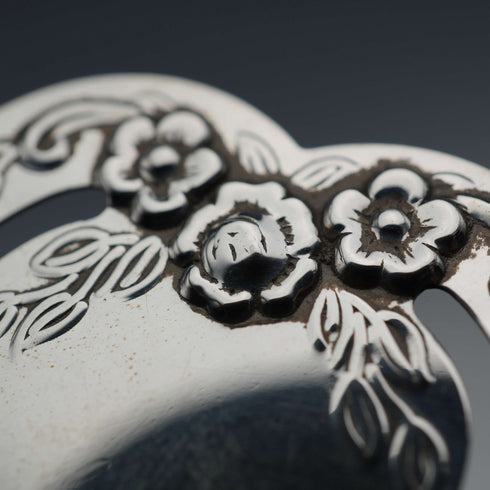 Marcapáginas de plata de ley vintage británico, forma de corazón, Harrison Brothers & Howson