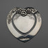 Marcapáginas de plata de ley vintage británico, forma de corazón, Harrison Brothers & Howson