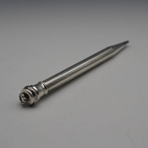 Lápiz mecánico pequeño de plata de ley Lifelong, vintage británico