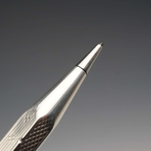 Pluma estilográfica pequeña de plata de ley con mecanismo de propulsión hexagonal, vintage, Lifelong, Reino Unido