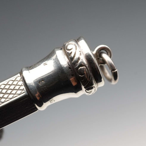 Pluma estilográfica pequeña de plata de ley con mecanismo de propulsión hexagonal, vintage, Lifelong, Reino Unido