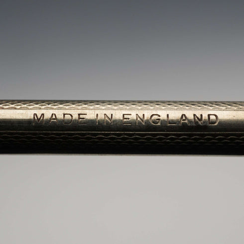 Pluma estilográfica pequeña de plata de ley con mecanismo de propulsión hexagonal, vintage, Lifelong, Reino Unido
