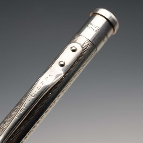 Vintage Yard-O-Led rolled silver round-barrel propelling pencil, made in England