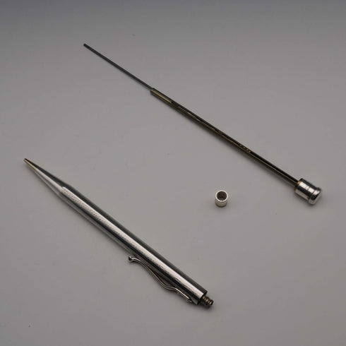 Vintage Yard-O-Led rolled silver round-barrel propelling pencil, made in England