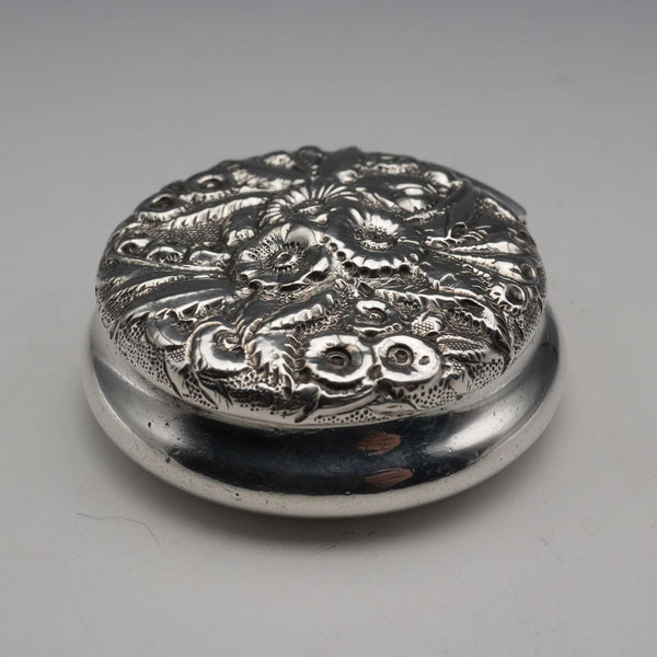1893年頃 米国アンティーク 純銀製 小物入れ ピルケース 25g S Kirk&Son