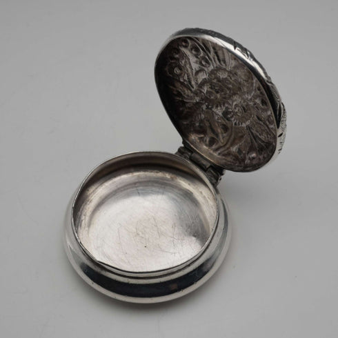 1893年頃 米国アンティーク 純銀製 小物入れ ピルケース 25g S Kirk&Son