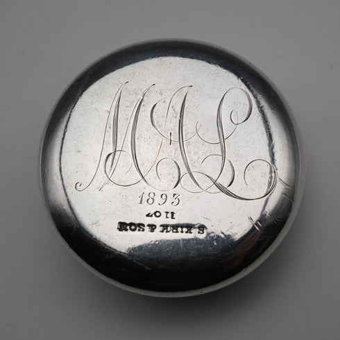 c. 1893 American Antique Sterling Silver Pill Box/Trinket Box, 25g, S. Kirk & Son