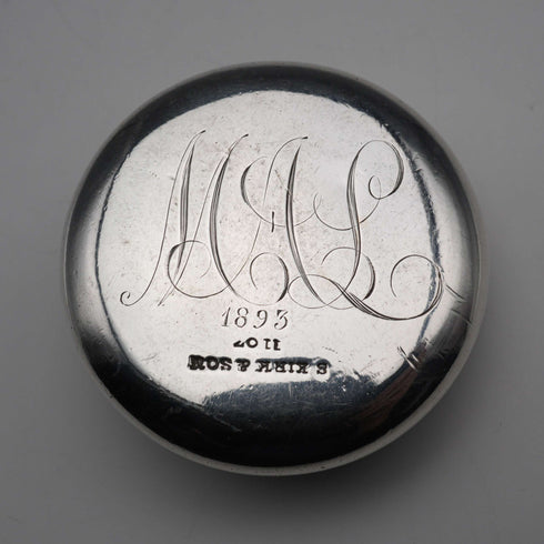 1893年頃 米国アンティーク 純銀製 小物入れ ピルケース 25g S Kirk&Son