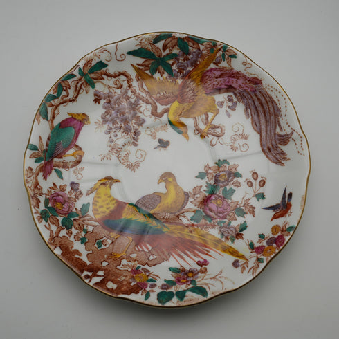 約1947年 英國古董 Royal Crown Derby 「Old Aylesbury」 咖啡杯碟三件組 ①