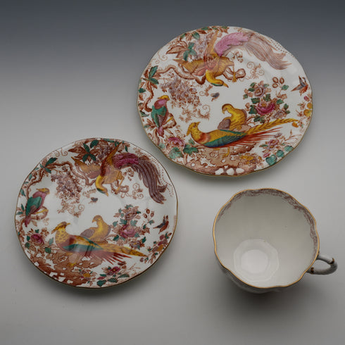 約1947年 英國復古風 Royal Crown Derby 「Old Aylesbury」 茶杯三件套 ③