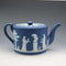 約1900年 英國古董 Wedgwood 碧玉陶(Jasperware)鼓形茶壺
