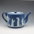 Circa 1900 British Antique Wedgwood Jasperware Drum-Shaped Teapot