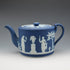 Circa 1900 British Antique Wedgwood Jasperware Drum-Shaped Teapot