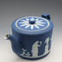 Circa 1900 British Antique Wedgwood Jasperware Drum-Shaped Teapot