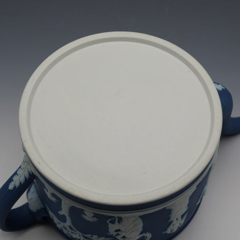 Circa 1900 British Antique Wedgwood Jasperware Drum-Shaped Teapot