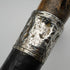 Bastón antiguo inglés de alrededor de 1900, mango de cornamenta con decoración de plata de ley, eje negro, 81 cm