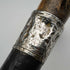 Circa 1900 British Antique Black Shaft Sterling Silver Mount Antler Handle Walking Stick Cane 81cm