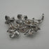 Vintage Silver-Tone Pearl-Embellished Twig Brooch