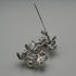 Vintage Silver-Tone Pearl-Embellished Twig Brooch