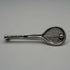 Antique Silver Tennis Racket-Shaped Brooch