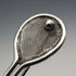 Antique Silver Tennis Racket-Shaped Brooch